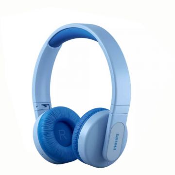 Casti audio On-Ear pentru copii Philips TAK4206BL/00, Wireless, Bluetooth, Autonomie 28h, Albastru