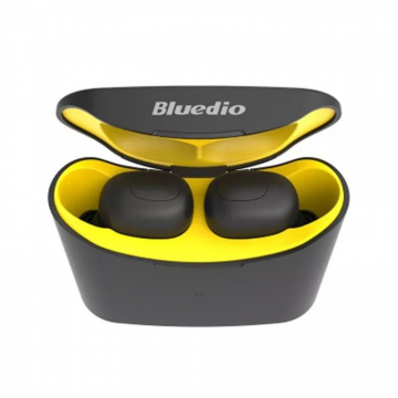 Casti wireless Bluedio T-elf Mini Air Pod TWS, Bluetooth 5.0, Sport Galben