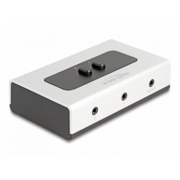 Switch audio jack 3.5mm 4 pini 2 porturi bidirectional, Delock 88061