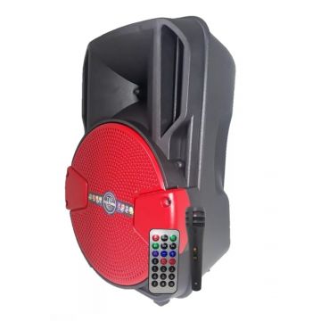 Boxa Activa Portabila Bluetooth, Soundvox™ CH-811, 20 W, USB, TF/SD Card, Aux, Radio FM, Microfon si Lumini, Rosie