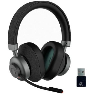 Orosound Casti Orosound TILDE PRO-C PLUS+D stereo over-ear fara fir cu microfon detasabil si adaptor USB-A (dongle), Negru