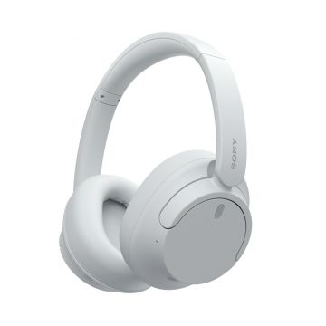 Casti SONY WH-CH720NW, Bluetooth, Over-Ear, Microfon, Noise Cancelling, Alb