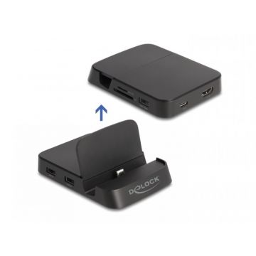 Docking station USB type C la HDMI / USB / Hub / SD / Micro SD, Delock 88018