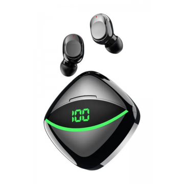 Casti Wireless Ear Buds, Bluetooth 5.3, Gaming, Sport, Afisaj Digital LED Inteligent, Control Tactil, Microfon, Type-C Fast Charging, Waterproof, Design Modern, Negru