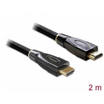 Cablu HDMI Premium 4K@30Hz T-T 2m, Delock 82737
