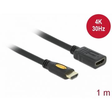 Cablu prelungitor HDMI 4K T-M 1m, Delock 83079