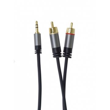 Cablu audio jack stereo 3.5mm la 2 x RCA T-T 3m, kjqcin3