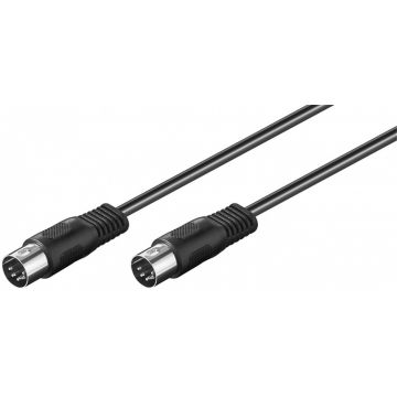 Cablu DIN 5 pini T-T 1.5m Negru, Goobay G50020