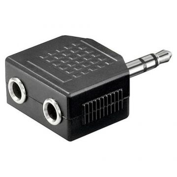 Adaptor audio Jack 3.5mm tata - 2 x Jack 3.5mm mama Adaptor audio Jack 3.5mm tata - 2 x Jack 3.5mm mama