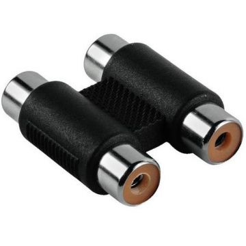 Adaptor Hama 43483, 2 x RCA - 2 x RCA (Negru)