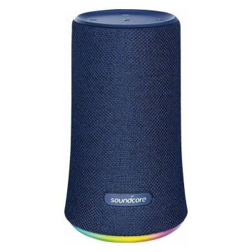 Boxa portabila Anker Soundcore Flare 2, 20W, sunet 360°, Bluetooth 5.0, lumini LED (Albastru)