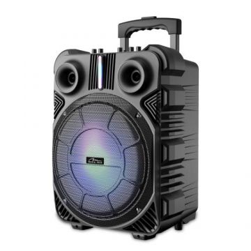 Boxa Portabila Media-Tech Boombox Trolley BT MT3169, Radio, MP3 Player, 50W RMS, Difuzor 12 inch, Incinta Lemn, USB + Slot SD, Telecomanda, Antena, Negru