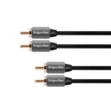 Cablu 2 x RCA - 2x RCA 0.5m Kruger&Matz