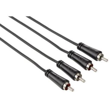 Cablu Audio Hama 122272, 2 x RCA - 2 x RCA, 1.5 m (Negru)