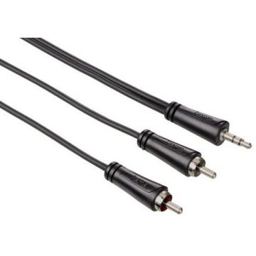 Cablu Audio Hama 122297 Jack 3.5 mm 2 x RCA 5 m Negru