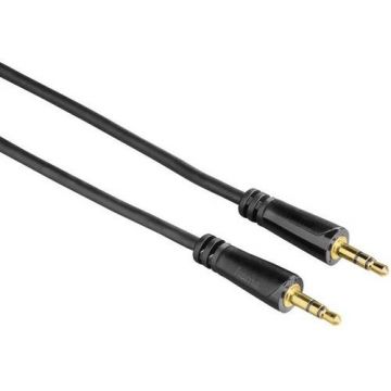 Cablu Audio Hama 122320, Jack 3.5 mm - Jack 3.5 mm, 5 m (Negru)