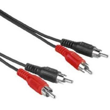Cablu Audio Hama 30457, 2 x RCA - 2 x RCA, 2.5 m (Negru)