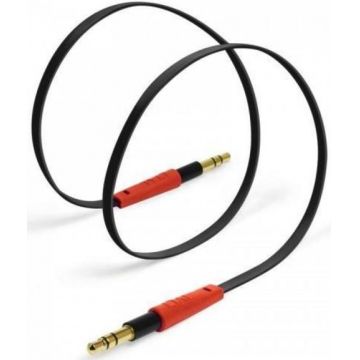 Cablu Audio Tylt AUX, Jack 3.5mm - Jack 3.5mm, 1m (Negru/Rosu)