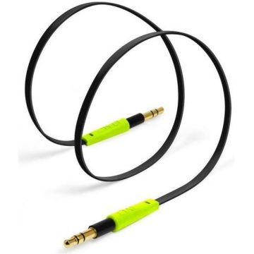 Cablu Audio Tylt AUX, Jack 3.5mm - Jack 3.5mm, 1m (Negru/Verde)