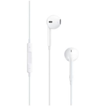 Casti Apple cu microfon EarPods md827zm/a, Microfon, Jack 3.5 mm, Blister (Alb)