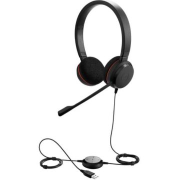 Casti Call Center Stereo Jabra Evolve 20 UC, USB (Negru)