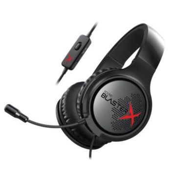 Casti cu Microfon Creative Sound BlasterX H3 Gaming, (Negru/Rosu)