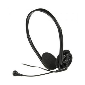 Casti cu Microfon Genius HS-200C (Negre) Casti cu Microfon Genius HS-200C (Negre)