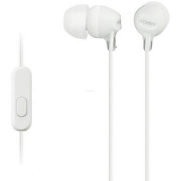 Casti cu microfon Sony MDR-EX15AP (Albe)