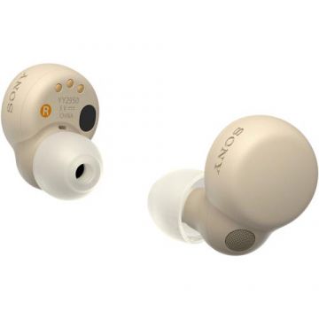 Casti In-Ear Sony LinkBuds S WF-L900NC, True Wireless, Noise Cancelling, Bluetooth, Microfon, Fast Pair, IPX4, Autonomie de pana la 20 ore, Crem
