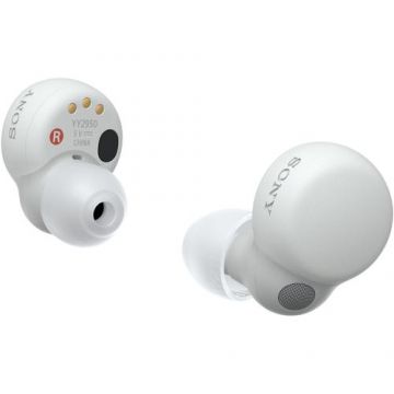 Casti In-Ear Sony LinkBuds S WF-L900NW, True Wireless, Noise Cancelling, Bluetooth, Microfon, Fast Pair, IPX4, Autonomie de pana la 20 ore, Alb