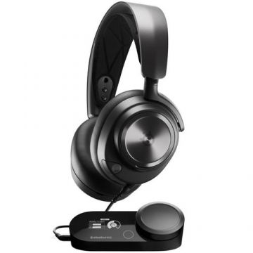 Casti SteelSeries Arctis Nova Pro, 2 x USB-C, 1 x Line-in, 1 x Line-out, Microfon, Anulare Activa a Zgomotului (Negru)