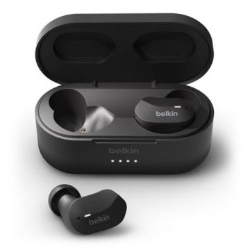 Casti True Wireless Belkin Earbuds SoundForm, Bluetooth, Waterproof IPX5 (Negru)