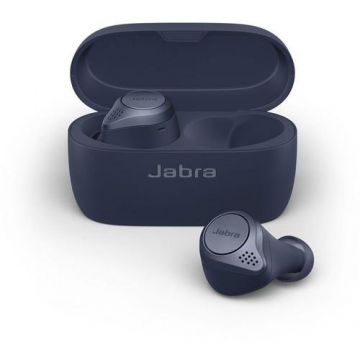 Casti True Wireless Jabra Elite Active 75t WLC, Incarcare Wireless, Bluetooth, ANC (Albastru)