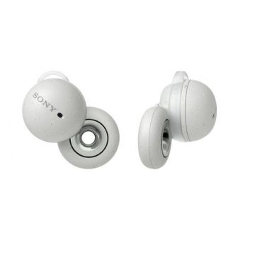 Casti True Wireless Sony Link Buds WF-L900H, Bluetooth, Microfon, Fast Pair, IPX4, Autonomie de pana la 17.5 ore (Alb)