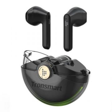 Casti True Wireless Tronsmart Battle Gaming Earbuds, Bluetooth 5.0, Microfon, IPX5, Asistenta vocala (Negru)