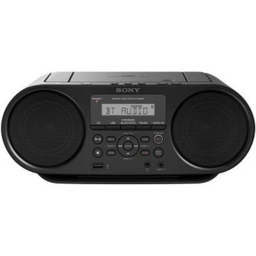 Micro Sistem Sony ZSRS60BT, CD/MP3 Player, Radio AM/FM (Negru)