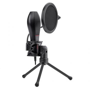 Microfon Redragon Quasar 2 cu stand, USB (Negru) Microfon Redragon Quasar 2 cu stand, USB (Negru)