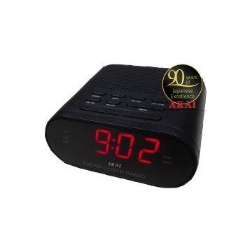 Radio cu ceas Akai CR002A-219, AM/FM, Ecran LED, Sleep/Snooze (Negru)