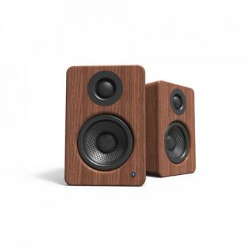 Set 2 Boxe active Kanto YU2 Walnut, 50W RMS, DAC USB, difuzoare Kevlar