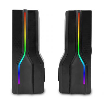 Sistem audio portabil pentru gaming, Media-Tech COBRA PRO ARAGOR 2.0 MT3175, Iluminare RGB, Bluetooth, Negru