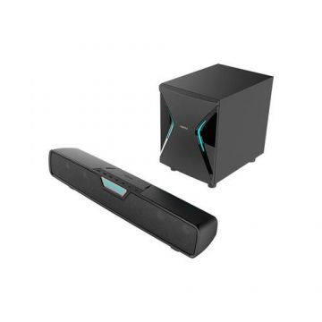 Soundbar Edifier G7000, Bluetooth, 86W, iluminare RGB, subwoofer wireless (Negru)