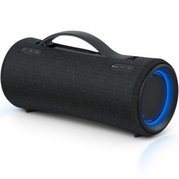 Boxa portabila Sony SRS-XG300B, MEGA BASS, Efect de lumini, Bluetooth, Rezistenta la apa IP67, Autonomie 25 ore, Incarcare rapida, Incarcare telefon, Negru