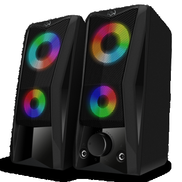 Boxe 2.0 SVEN 445, 2x3W, iluminare RGB (Negru)