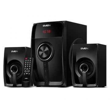 Boxe 2.1 SVEN MS-307, 40W, USB/SD-card, radio FM, Bluetooth, telecomanda (Negru)