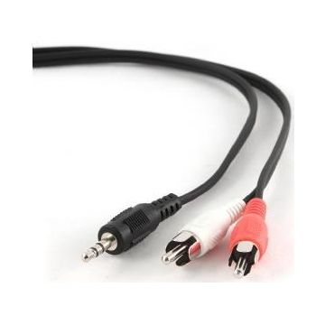 Cablu Audio Gembrid 1 x Jack 3.5mm -  2 x RCA, 5m