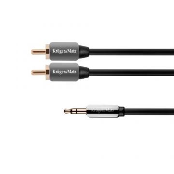 Cablu Kruger&Matz KM0310, Jack - 2 x RCA, 1.8 m