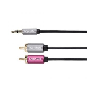 Cablu Kruger&Matz KM0311, Jack - 2 x RCA, 3 m