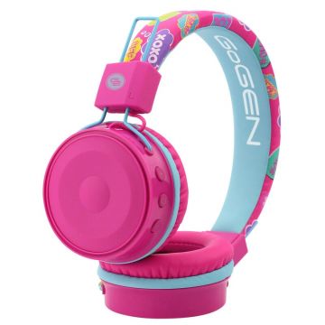 Casti audio fara fir pentru fete GoGEN HBTM 32P, Bluetooth 4,2, volum limitat, microfon