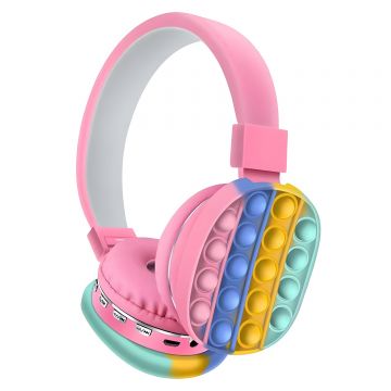 Casti Over Ear MRG MCXT806C, Bluetooth, Pop It, Roz