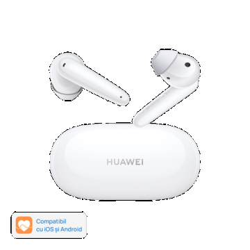 Casti True Wireless Huawei Freebuds SE, Bluetooth 5.2, Microfon Dual, Active Noise Cancellation, IPX4 (Alb)
